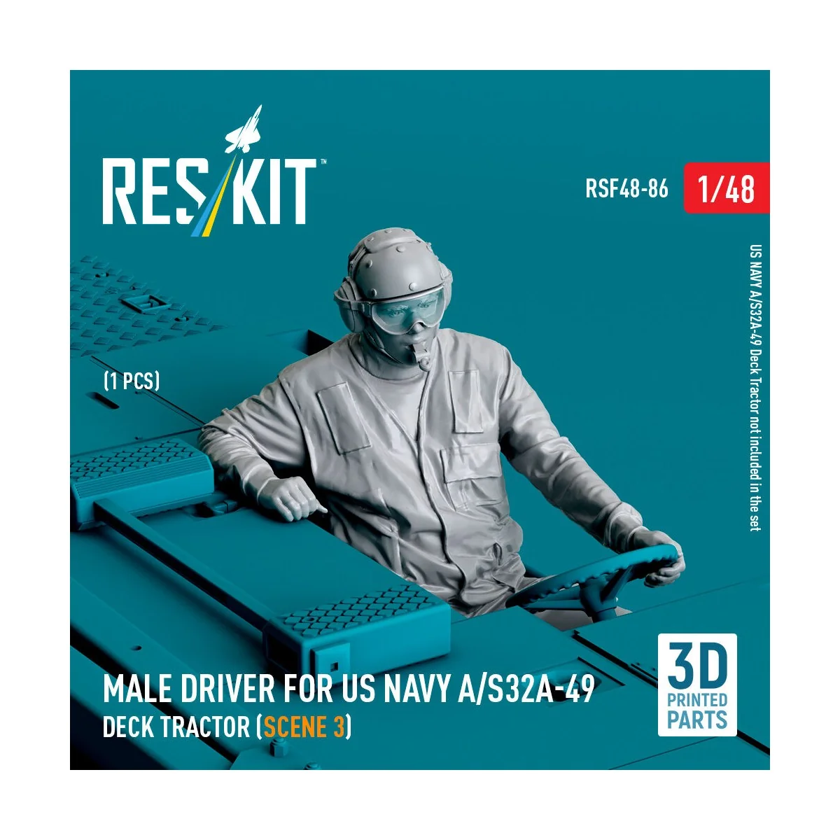 Male driver for US NAVY A/S32A-49 Deck Tractor (scene 3) (1 pcs) (3... Male driver for US NAVY A/S32A-49 Deck Tractor (scene 3) (1 pcs) (3...