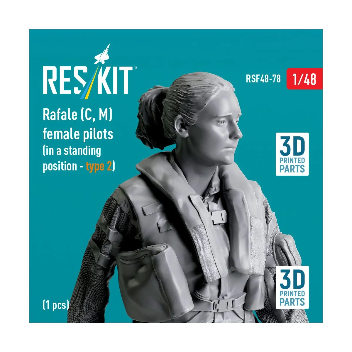 Rafale (C, M) female pilot (in a standing position - type 2) (1 pcs...