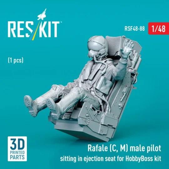 Rafale (C, M) male pilot sitting in ejection seat for HobbyBoss kit... Rafale (C, M) male pilot sitting in ejection seat for HobbyBoss kit...