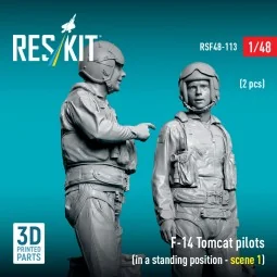 F-14 Tomcat pilots (in a standing position - scene 1) (2 pcs) (3D P...