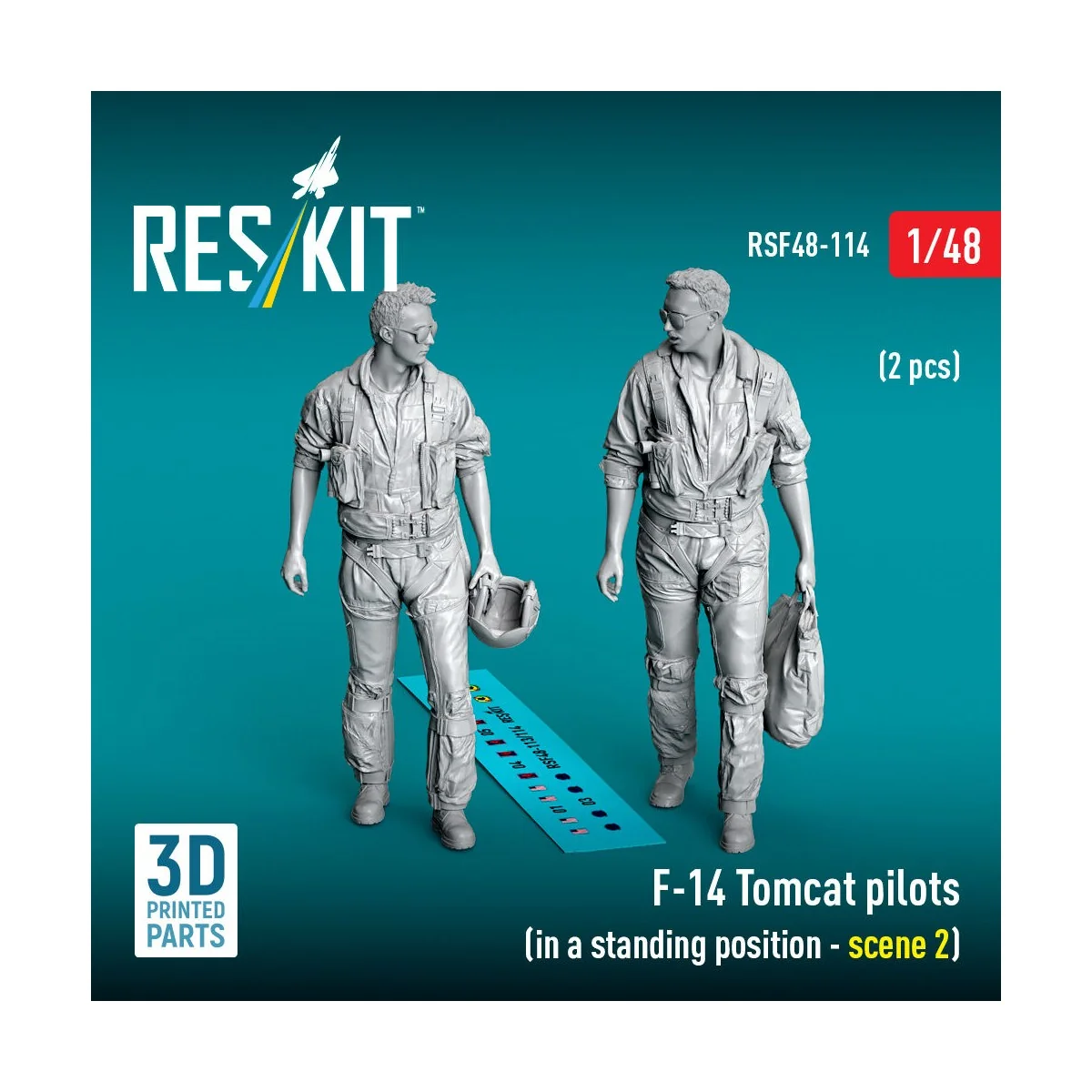 F-14 Tomcat pilots (in a standing position - scene 2) (2 pcs) (3D P...
