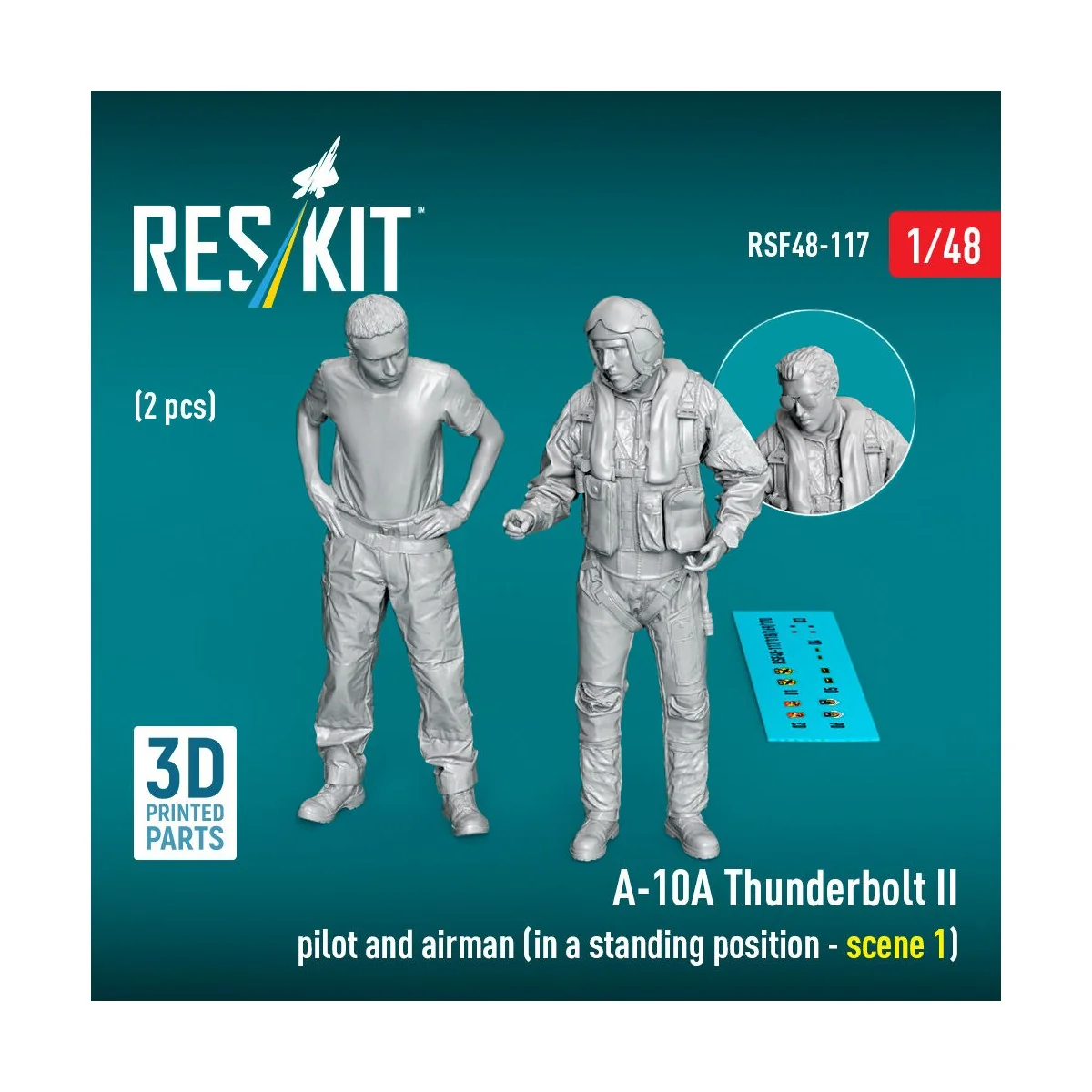 A-10? Thunderbolt II pilot and airman (in a standing position - sce...