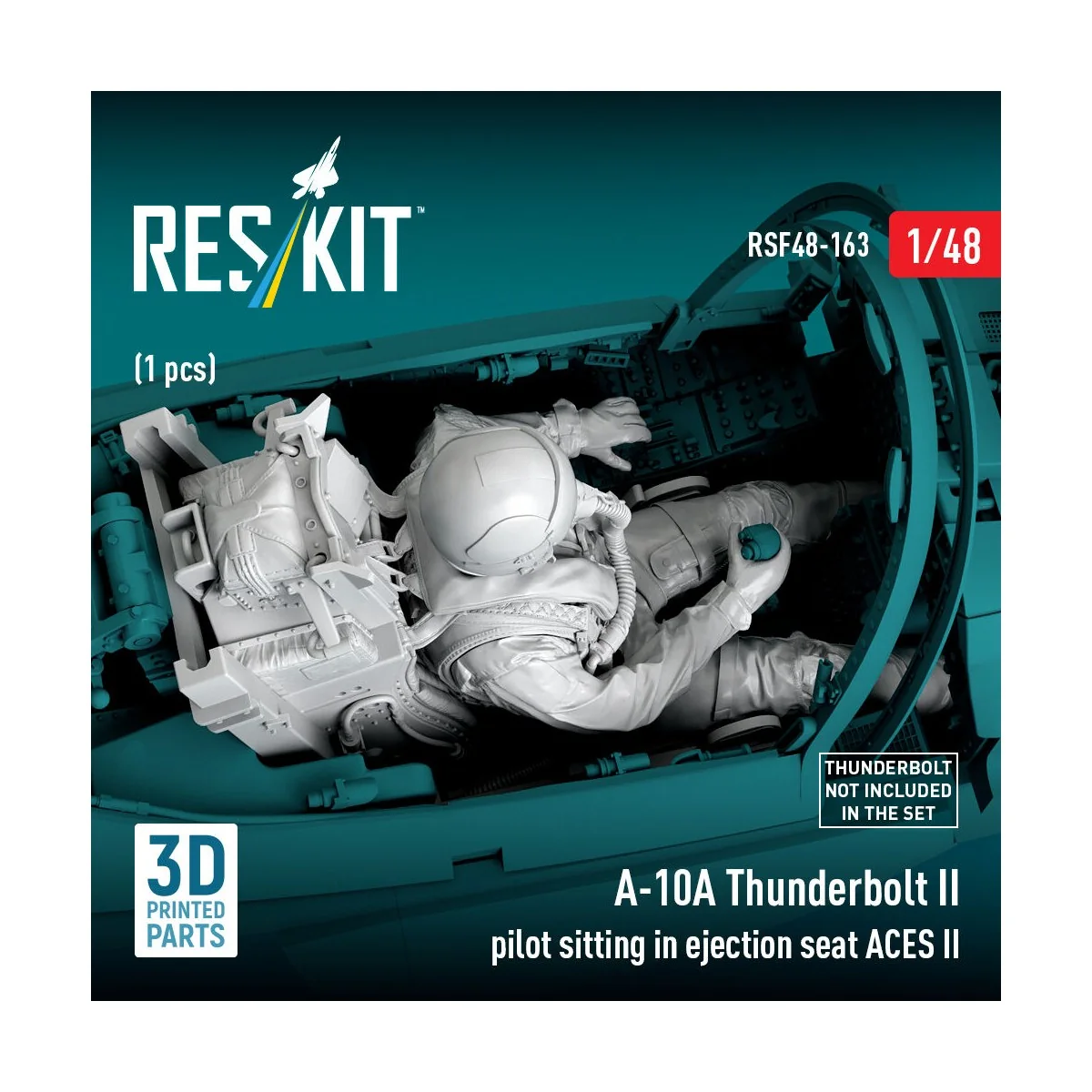 A-10A Thunderbolt II pilot sitting in ejection seat ACES II (1 pcs)...
