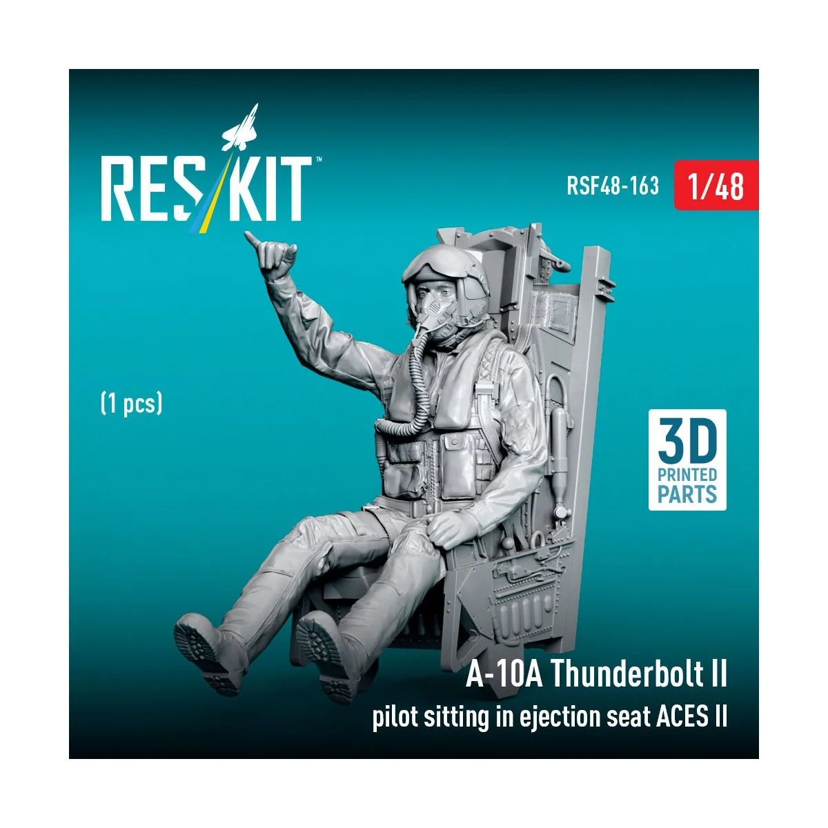 A-10A Thunderbolt II pilot sitting in ejection seat ACES II (1 pcs)...