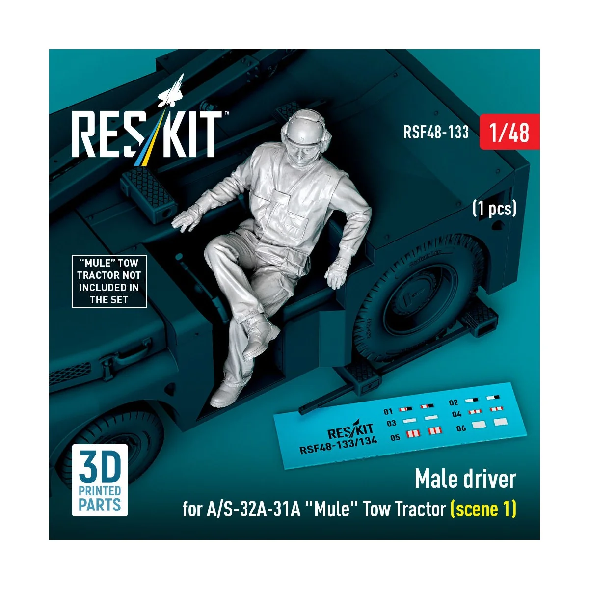 Male driver for A/S-32A-31A Mule Tow Tractor (scene 1) (1 pcs) (3D ...