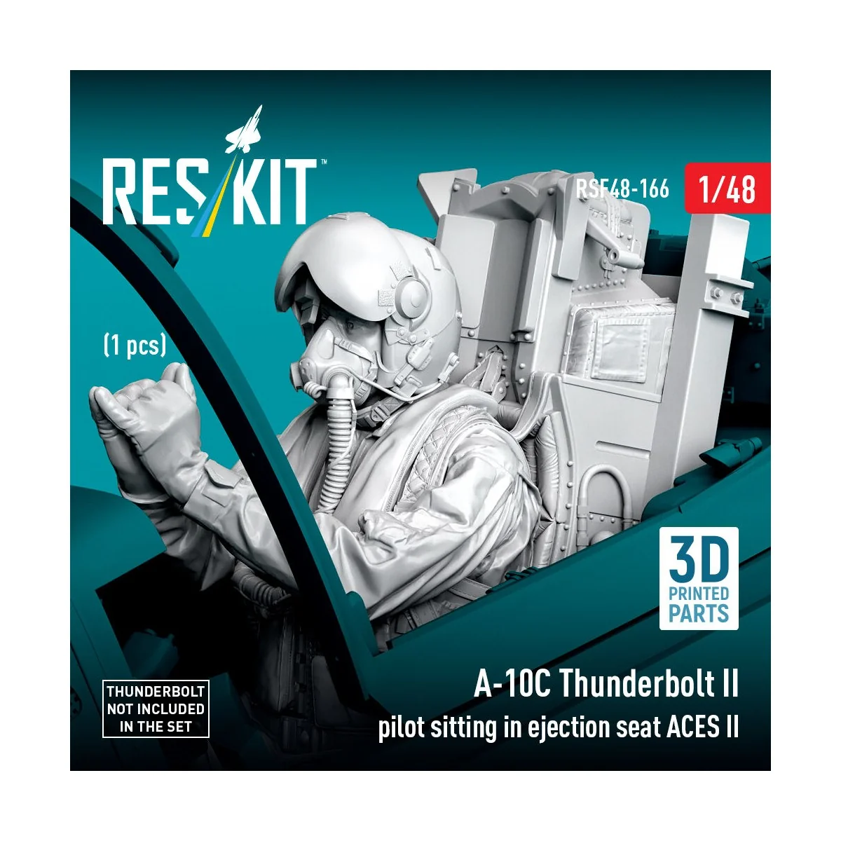 A-10C Thunderbolt II pilot sitting in ejection seat ACES II (1 pcs)...