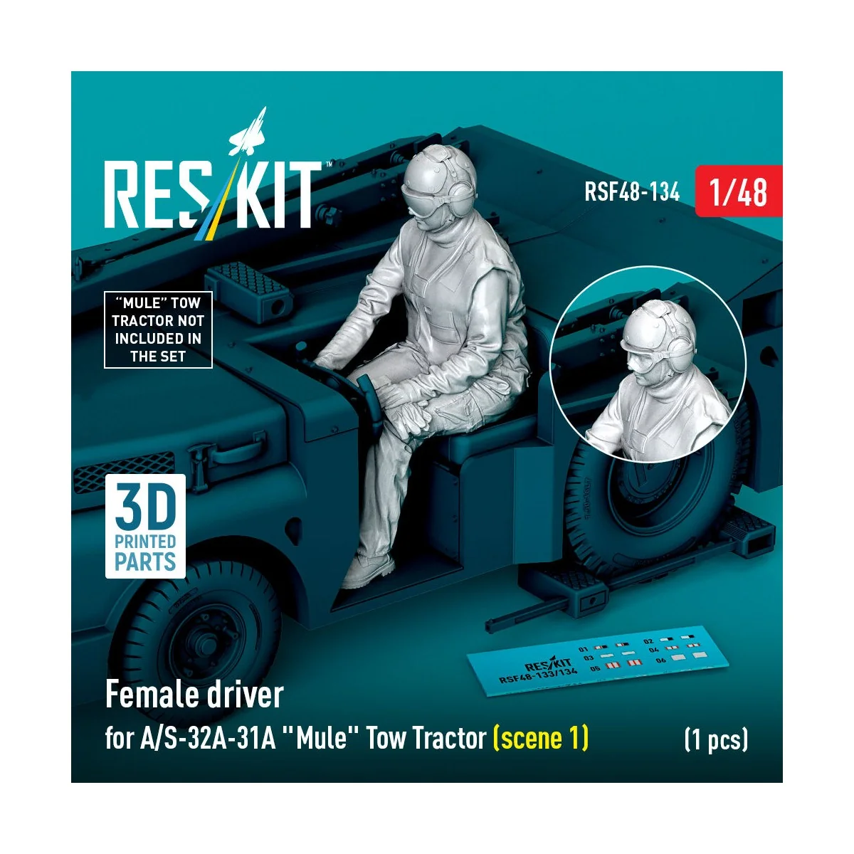 Female driver for A/S-32A-31A Mule Tow Tractor (scene 2) (1 pcs) (3...