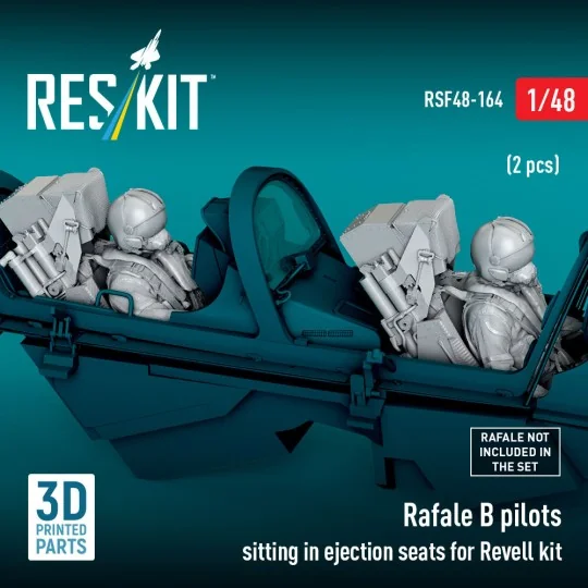 Rafale B pilots sitting in ejection seats for Revell kit (2 pcs) (3... Rafale B pilots sitting in ejection seats for Revell kit (2 pcs) (3...