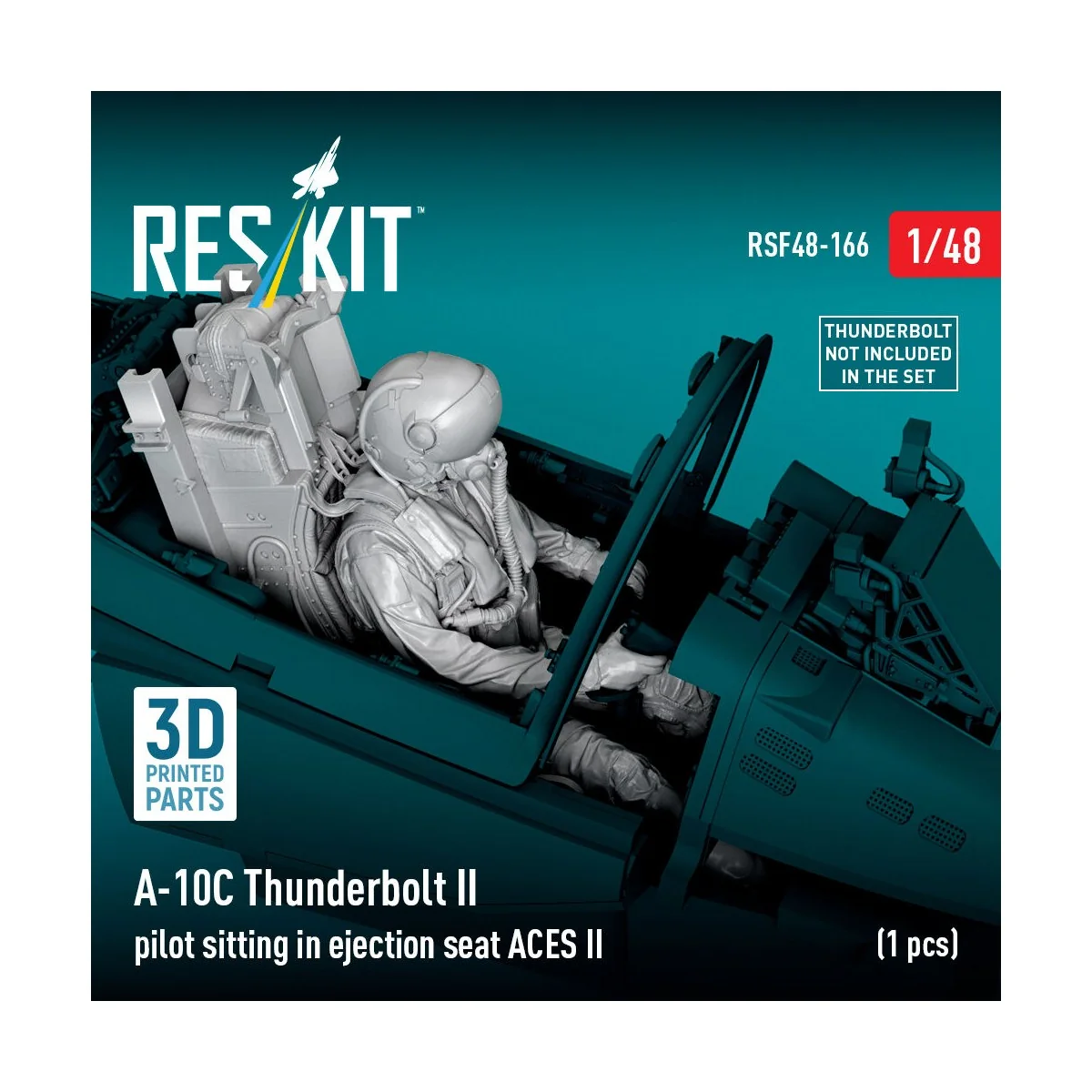 A-10C Thunderbolt II pilot sitting in ejection seat ACES II (1 pcs)...