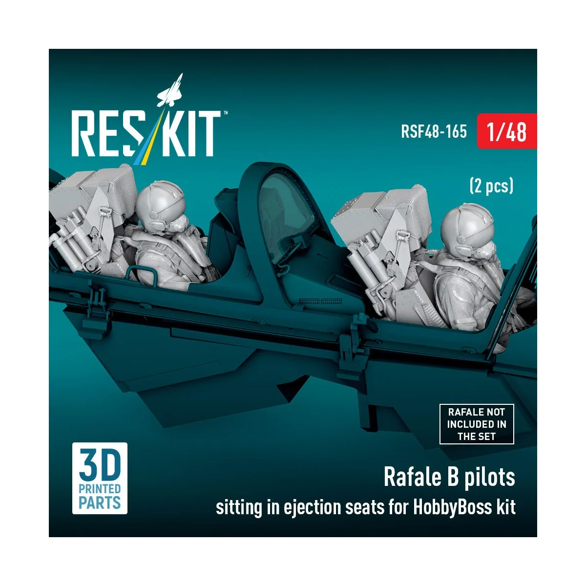Rafale B pilots sitting in ejection seats for HobbyBoss kit (2 pcs)... Rafale B pilots sitting in ejection seats for HobbyBoss kit (2 pcs)...