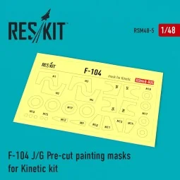 F-104 (J, G) Starfighter Pre-cut painting masks for Kinetic kit, 1/...