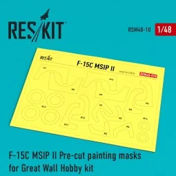 F-15 MSIP ll Pre-cut painting masks for GWH L4817 kit, 1/48 - ResKi...