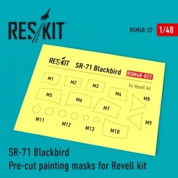 SR-71 Blackbird Pre-cut painting masks for Revell kit, 1/48 - ResKi...