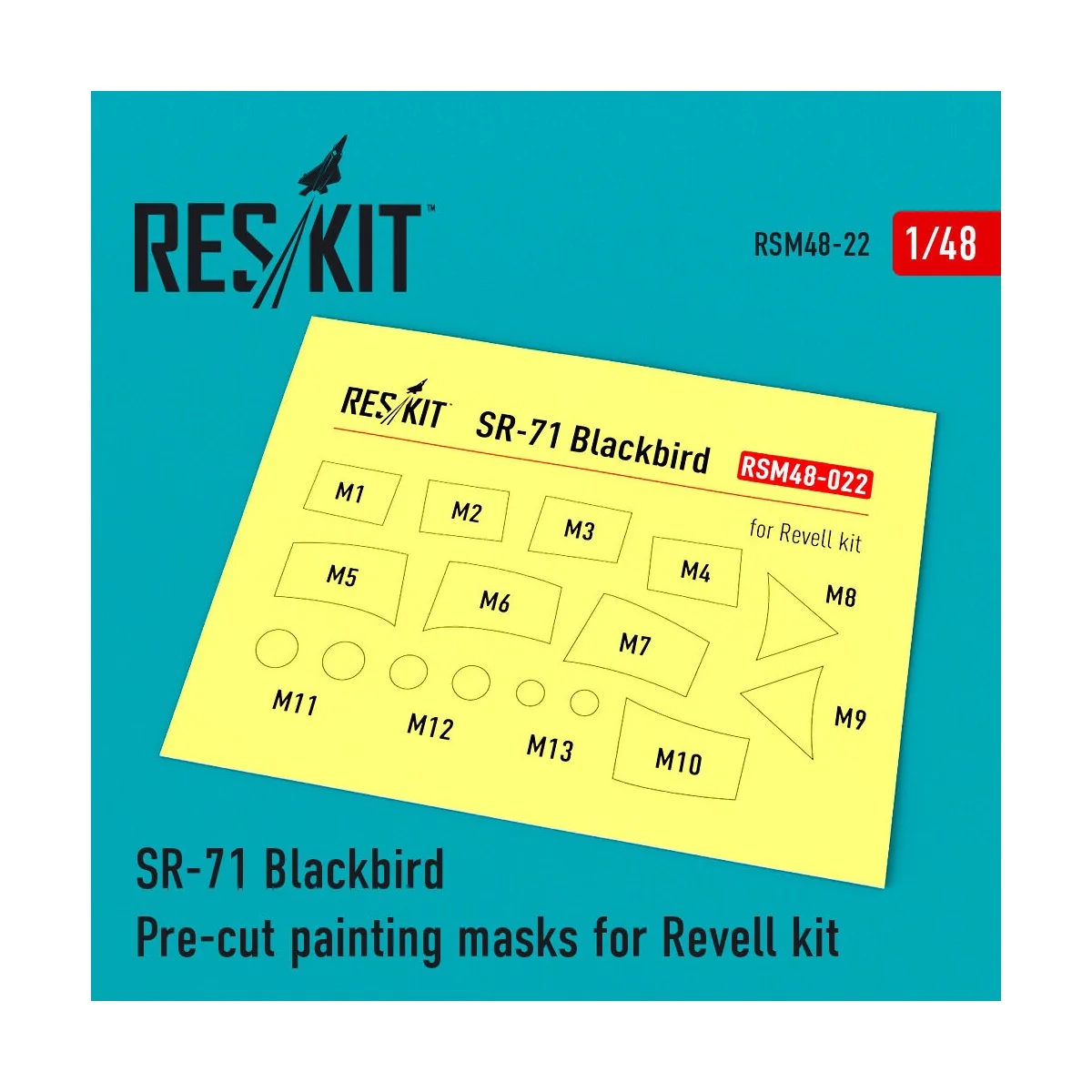 SR-71 Blackbird Pre-cut painting masks for Revell kit, 1/48 - ResKi...