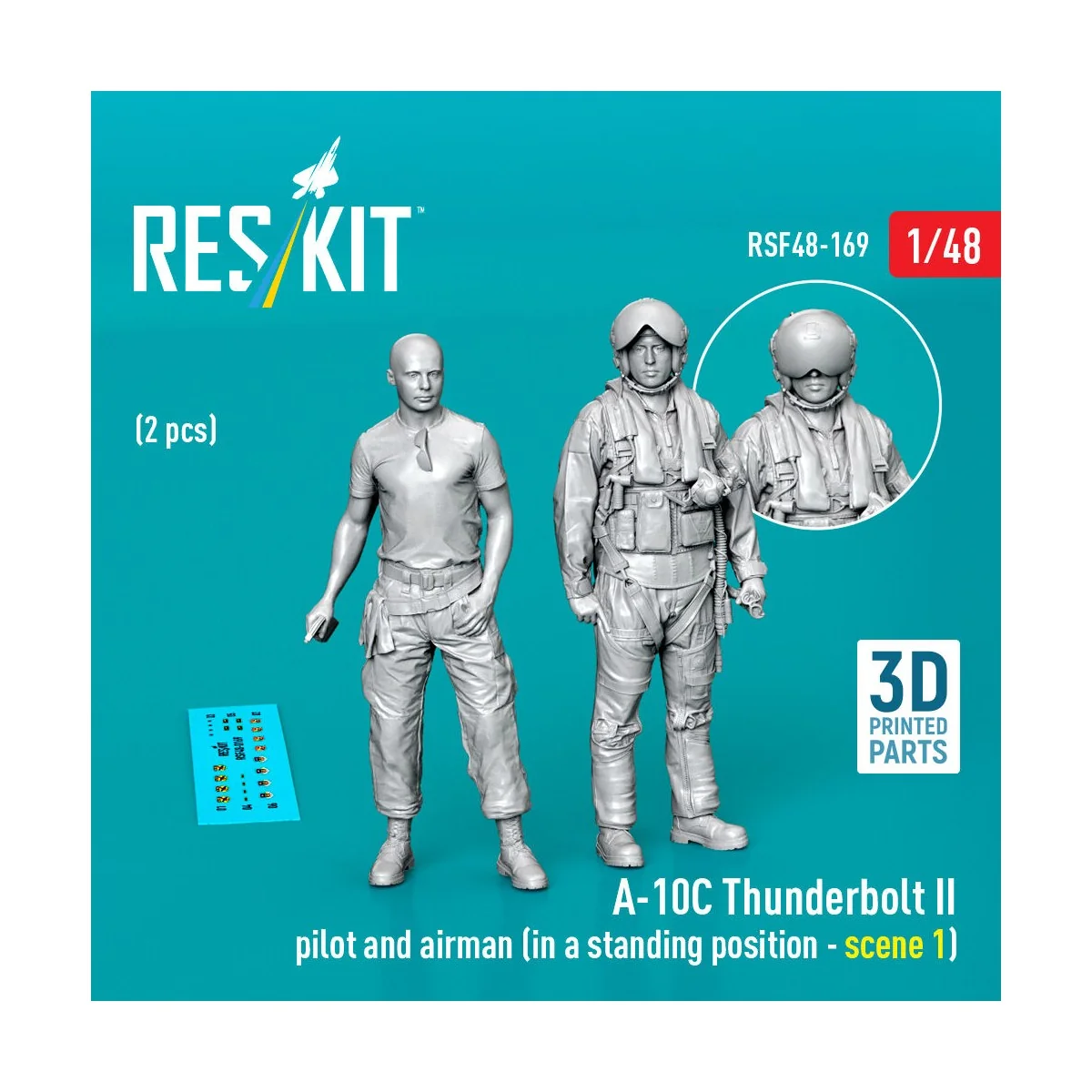 A-10C Thunderbolt II pilot and airman (in a standing position - sce...