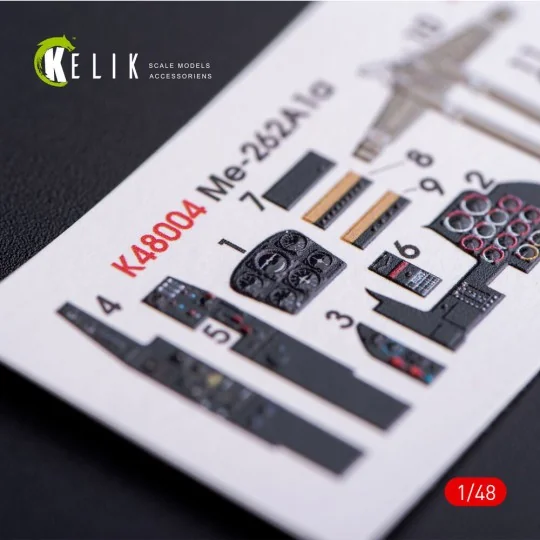 ME-262A1 interior 3D decals for Tamiya kit - Kelik K48004 ME-262A1 interior 3D decals for Tamiya kit - Kelik K48004