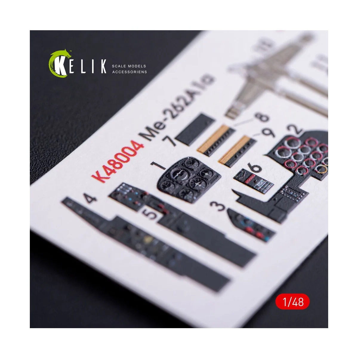 ME-262A1 interior 3D decals for Tamiya kit - Kelik K48004 ME-262A1 interior 3D decals for Tamiya kit - Kelik K48004