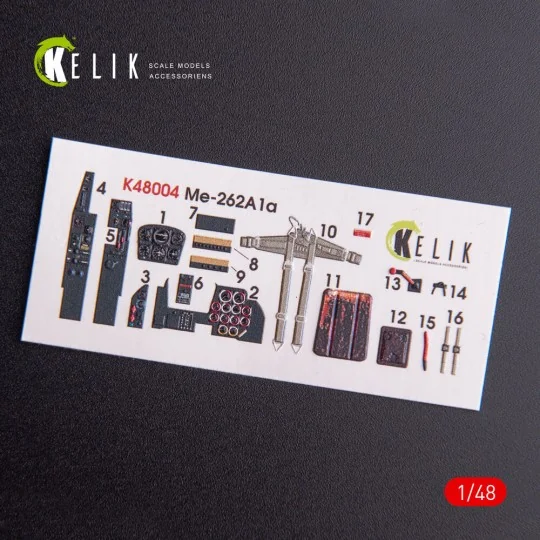 ME-262A1 interior 3D decals for Tamiya kit - Kelik K48004 ME-262A1 interior 3D decals for Tamiya kit - Kelik K48004