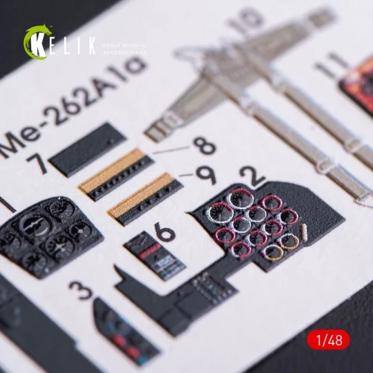 ME-262A1 interior 3D decals for Tamiya kit, 1/48 - Kelik K48004