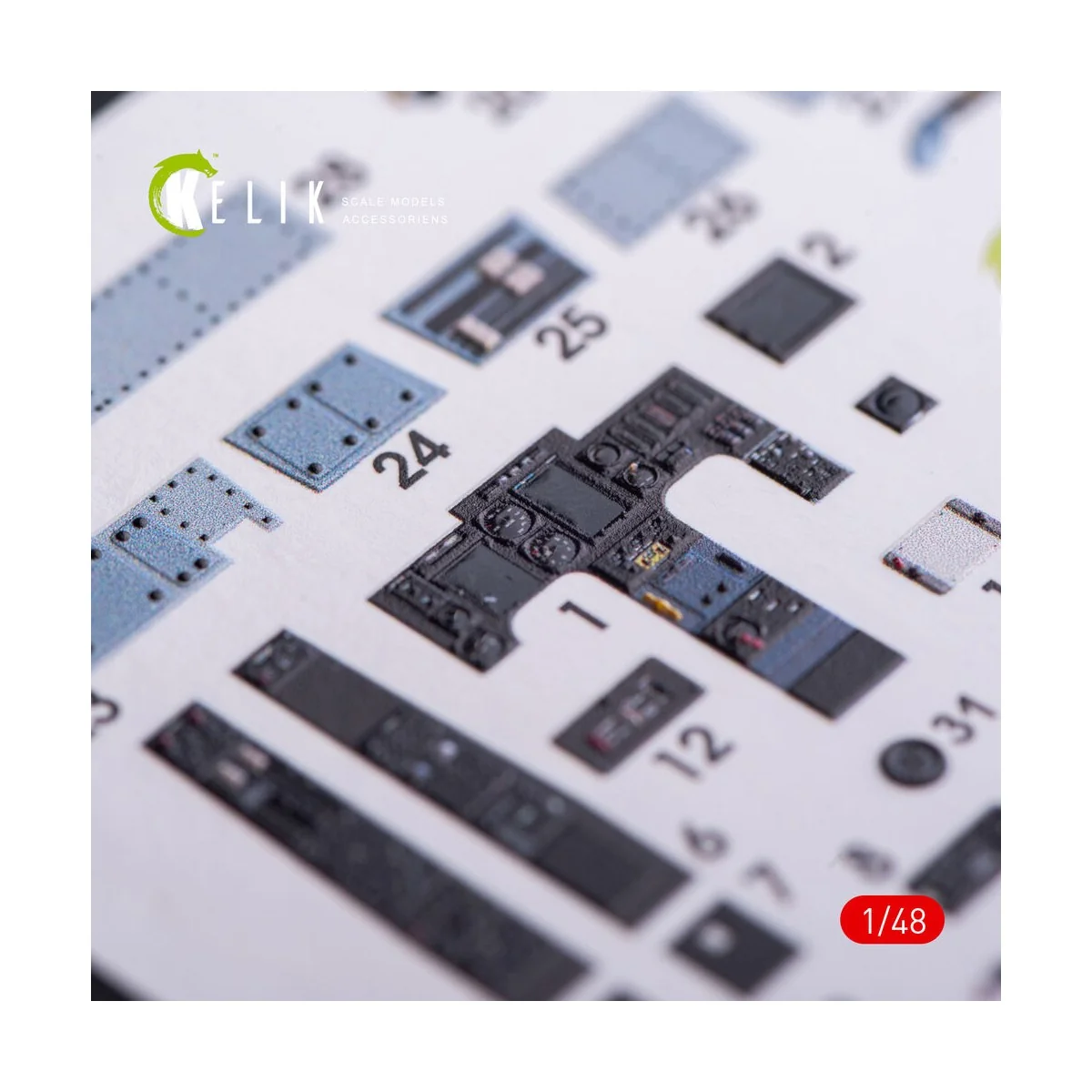OV-10D+ Bronco interior 3D decals for ICM kit, 1/48 - Kelik K48011