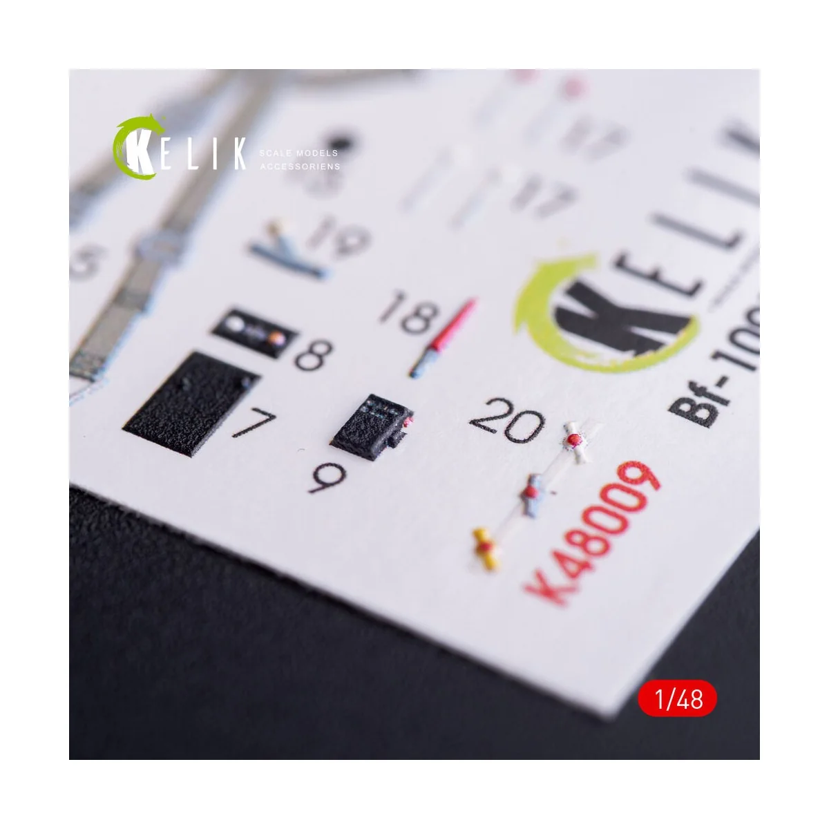 Bf-109E interior 3D decals for WingsyKits kit, 1/48 - Kelik K48009 Bf-109E interior 3D decals for WingsyKits kit, 1/48 - Kelik K48009