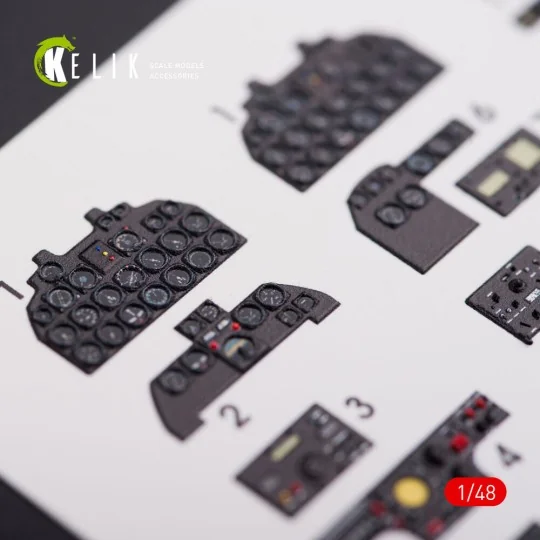 F-82 (F, G) Twin Mustang interior 3D decals for Modelsvit kit, 1/48...