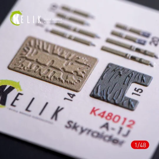 A-1J Skyraider interior 3D decals for Tamiya kit - Kelik K48012