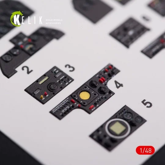 F-82 (F, G) Twin Mustang interior 3D decals for Modelsvit kit, 1/48...