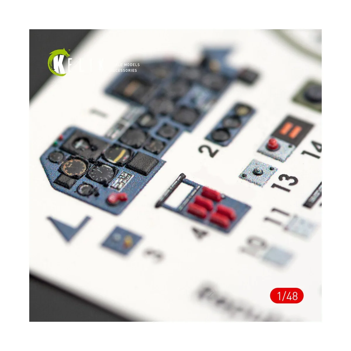 P-47M Thunderbolt interior 3D decals for Tamiya kit, 1/48 - Kelik K...