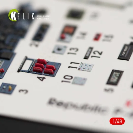 P-47M Thunderbolt interior 3D decals for Tamiya kit - Kelik K48014