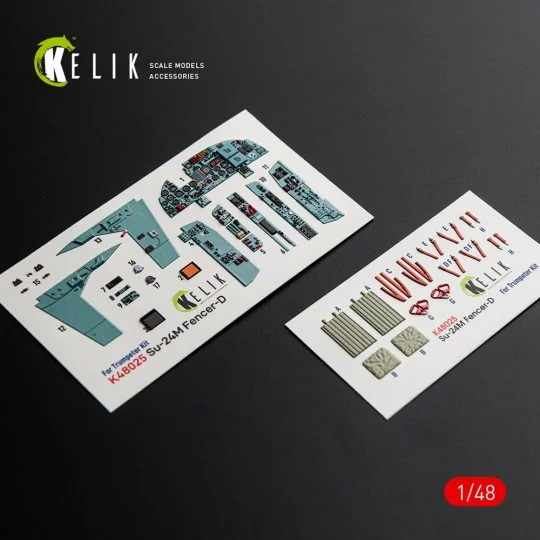 SU-24 interior 3D decals for Trumpeter kit, 1/48 - Kelik K48025 SU-24 interior 3D decals for Trumpeter kit, 1/48 - Kelik K48025