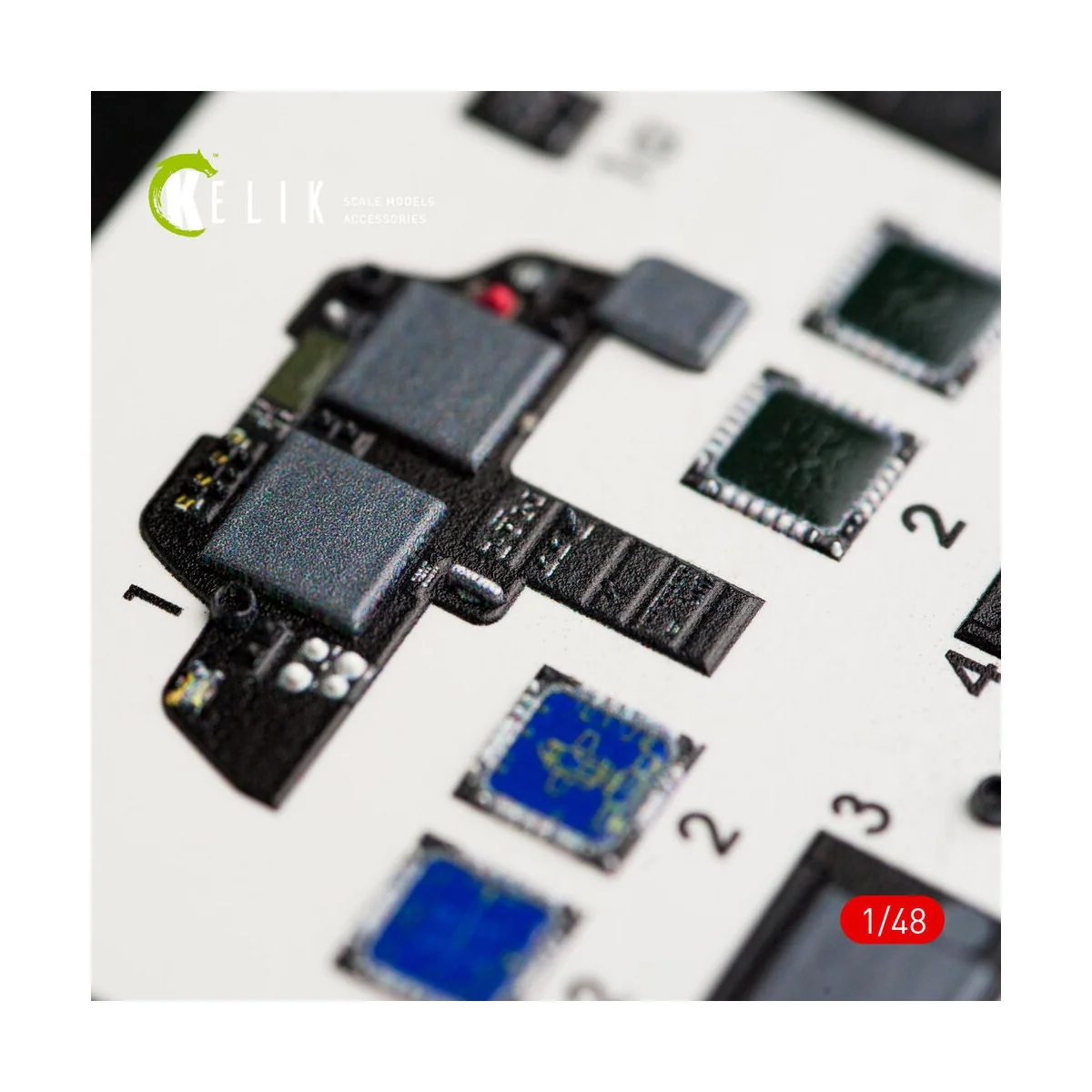 AH-64D Apache longbow interior 3D decals for Academy kit, 1/48 - Ke...