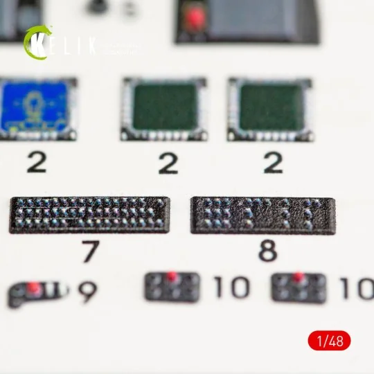 AH-64D Apache longbow interior 3D decals for Academy kit - Kelik K4...