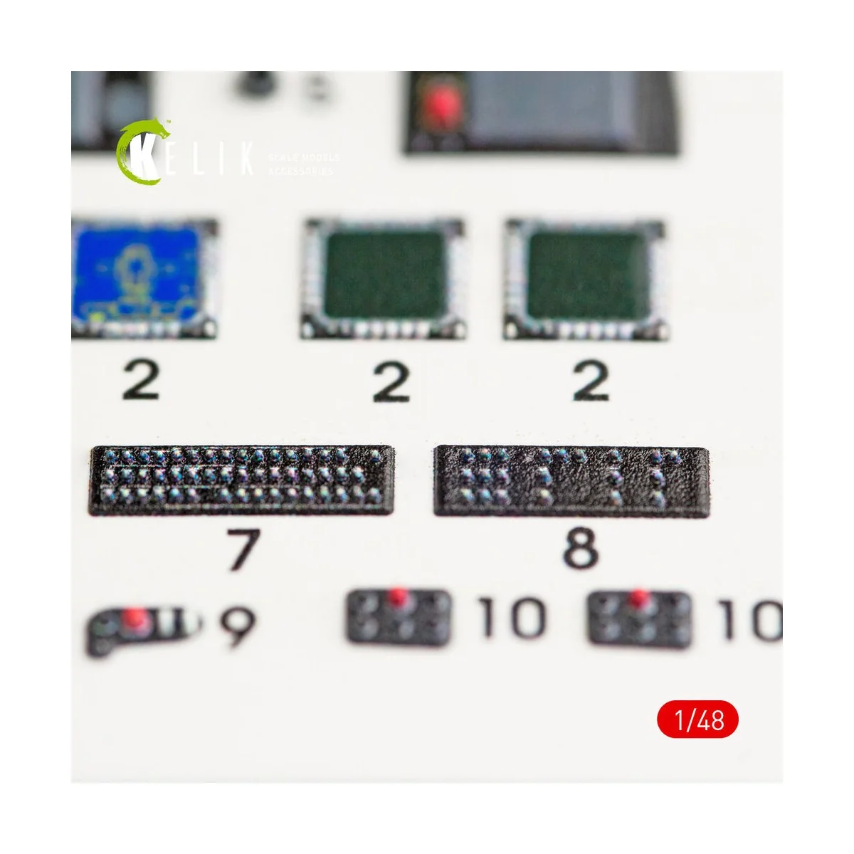 AH-64D Apache longbow interior 3D decals for Academy kit - Kelik K4...