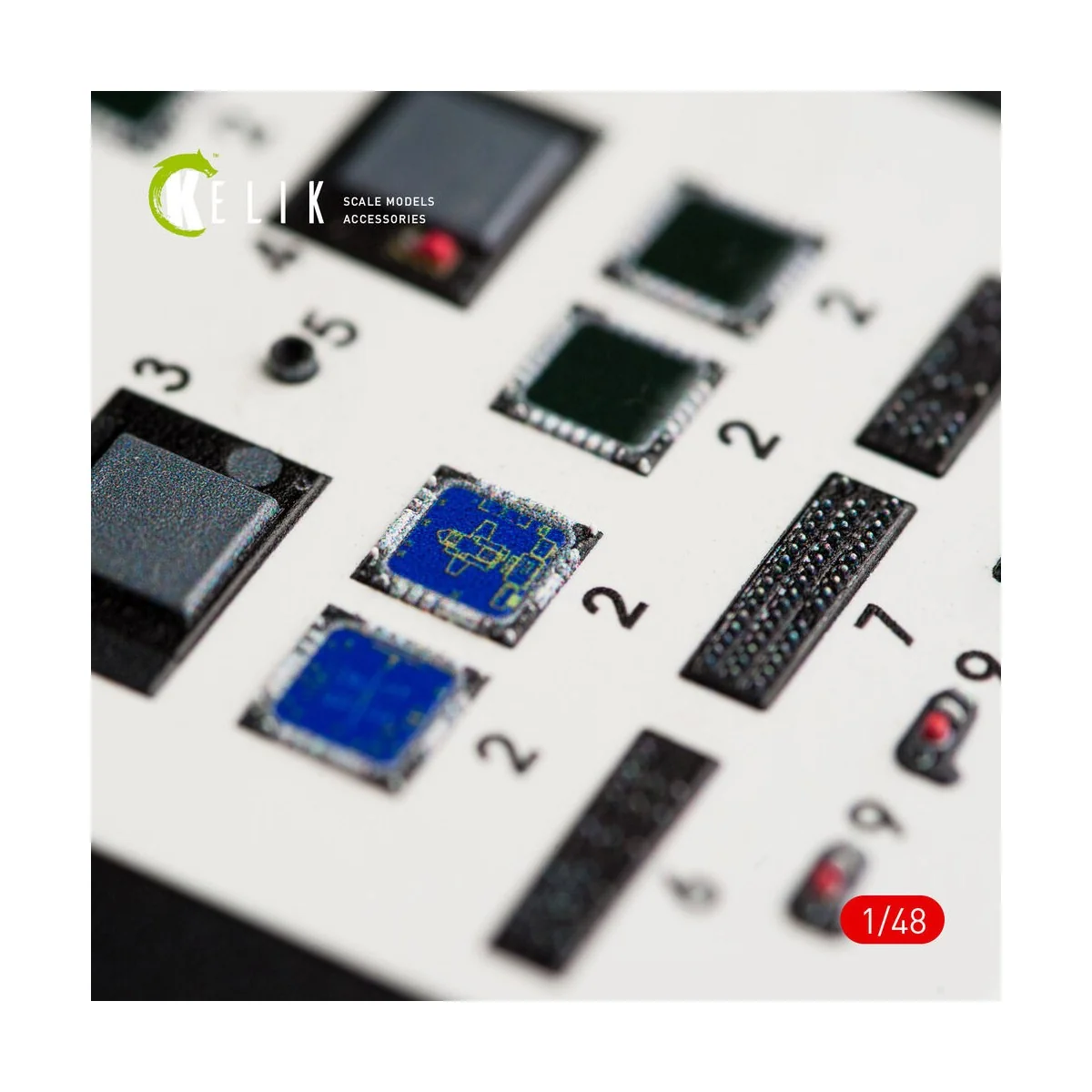 AH-64D Apache longbow interior 3D decals for Academy kit, 1/48 - Ke...