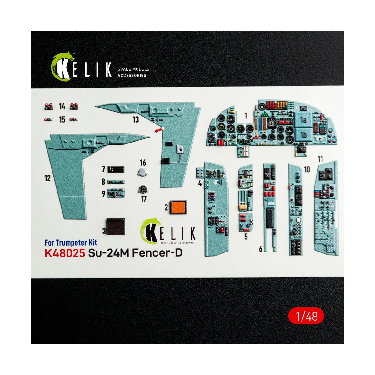 SU-24 interior 3D decals for Trumpeter kit, 1/48 - Kelik K48025 SU-24 interior 3D decals for Trumpeter kit, 1/48 - Kelik K48025