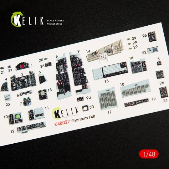 F-4B interior 3D decals for Tamiya kit - Kelik K48027