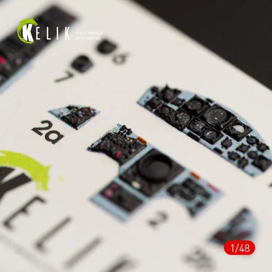 F-104J Starfighter interior 3D decals for Kinetic kit, 1/48 - Kelik...