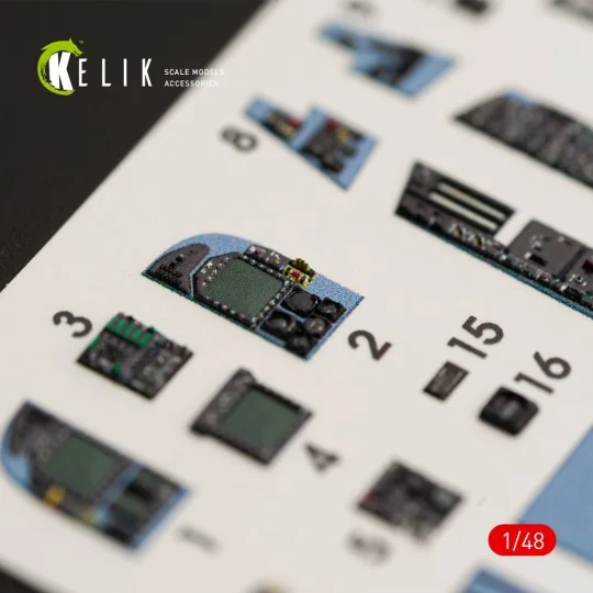 F/A-18A Hornet interior 3D decals for Kinetic kit, 1/48 - Kelik K48028 F/A-18A Hornet interior 3D decals for Kinetic kit, 1/48 - Kelik K48028