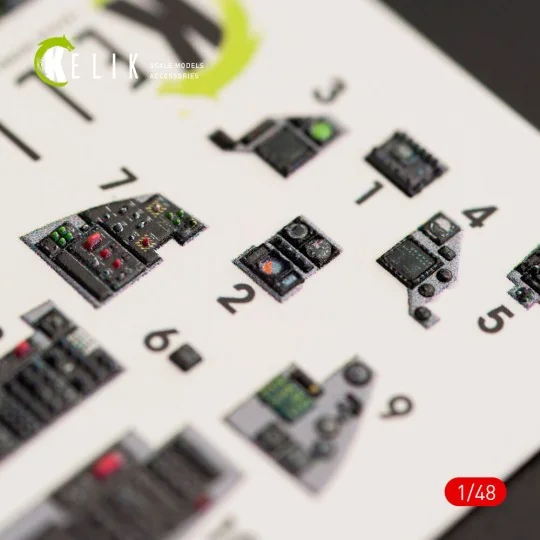 F-16C Fighting Falcon interior 3D decals for Kinetic kit, 1/48 - Ke... F-16C Fighting Falcon interior 3D decals for Kinetic kit, 1/48 - Ke...