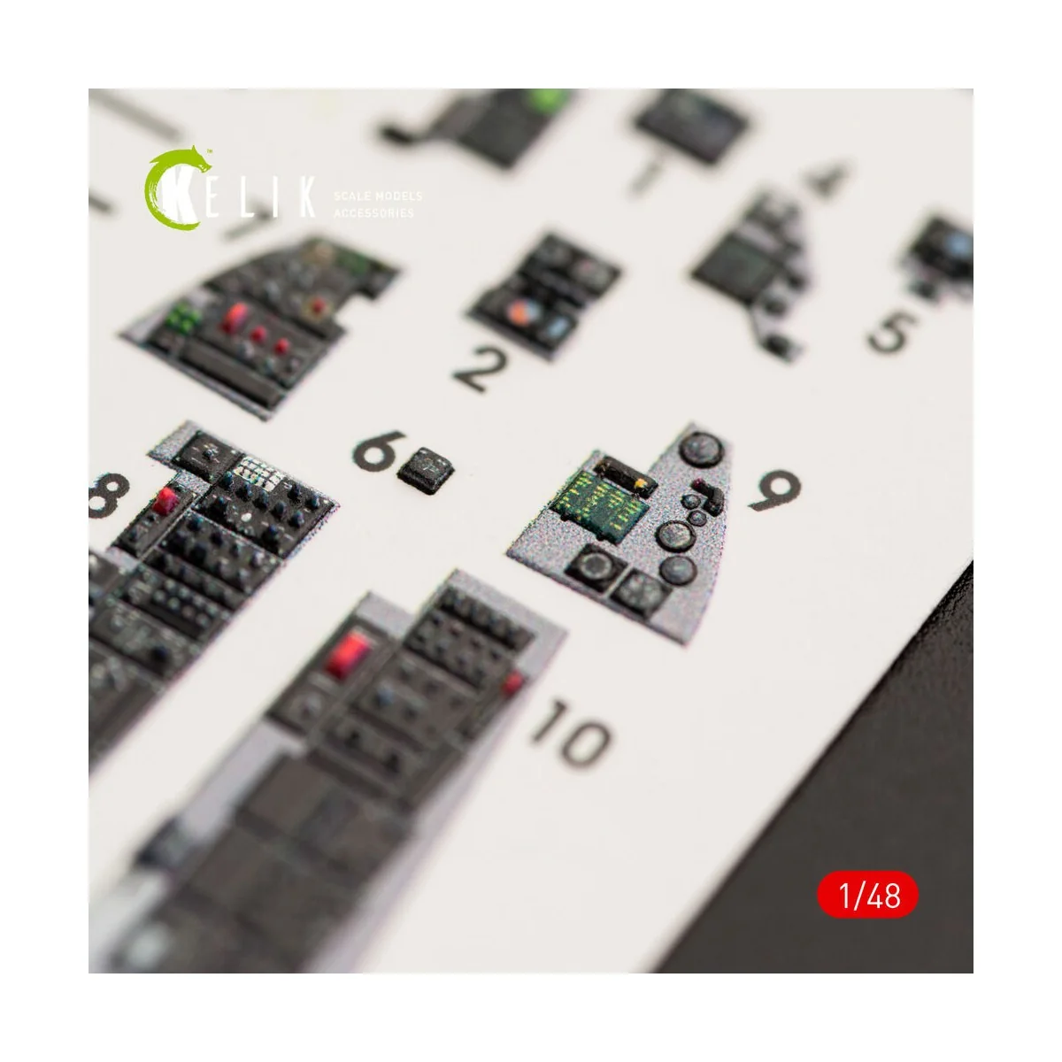 F-16C Fighting Falcon interior 3D decals for Kinetic kit, 1/48 - Ke... F-16C Fighting Falcon interior 3D decals for Kinetic kit, 1/48 - Ke...