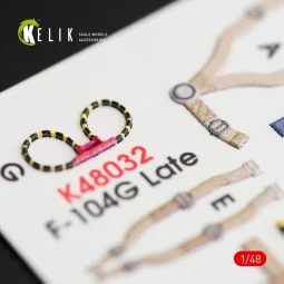 F-104G Starfighter late type interior 3D decals for Hasegawa kit, 1...