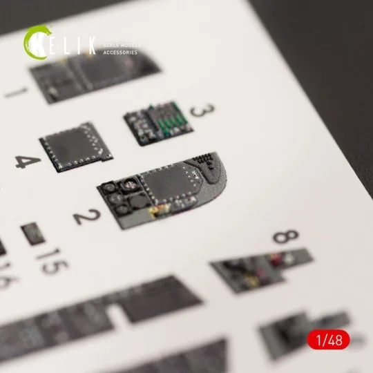 F/A-18B Hornet interior 3D decals for Kinetic kit, 1/48 - Kelik K48033 F/A-18B Hornet interior 3D decals for Kinetic kit, 1/48 - Kelik K48033