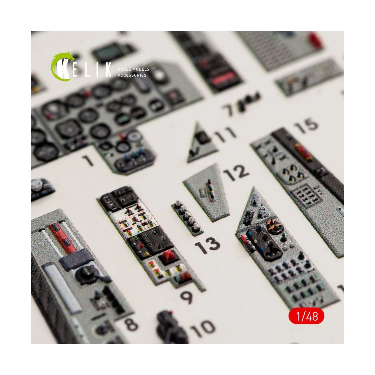 MiG-29A (9-12) Fulcrum interior 3D decals for GWH kit, 1/48 - Kelik...