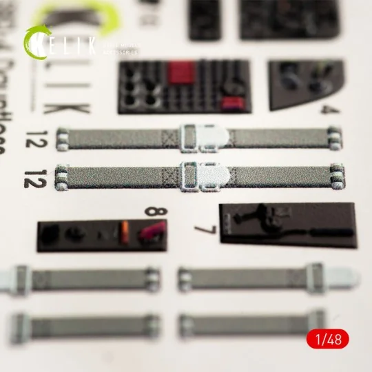 SBD-4 Dauntless interior 3D decals for Hasegawa kit, 1/48 - Kelik K...
