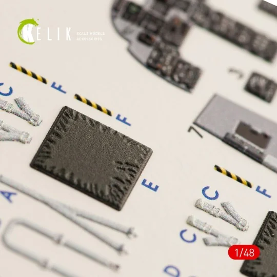 F-5B Freedom Fighter interior 3D decals for Kinetic kit - Kelik K48041 F-5B Freedom Fighter interior 3D decals for Kinetic kit - Kelik K48041