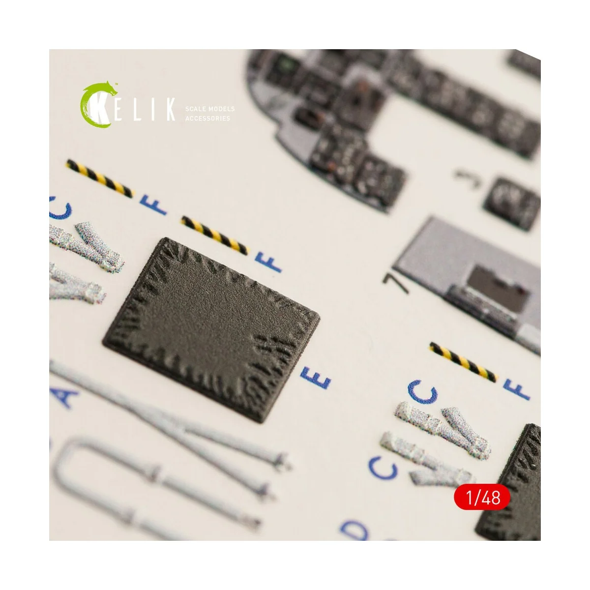 F-5B Freedom Fighter interior 3D decals for Kinetic kit, 1/48 - Kel... F-5B Freedom Fighter interior 3D decals for Kinetic kit, 1/48 - Kel...