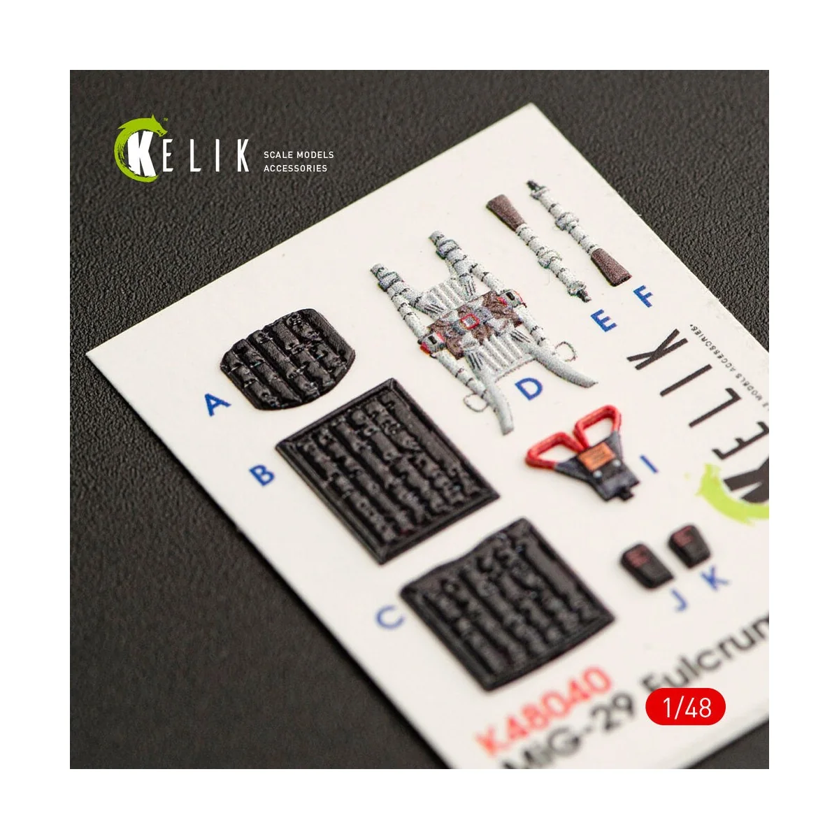 MiG-29A (9-12) Fulcrum interior 3D decals for GWH kit - Kelik K48040