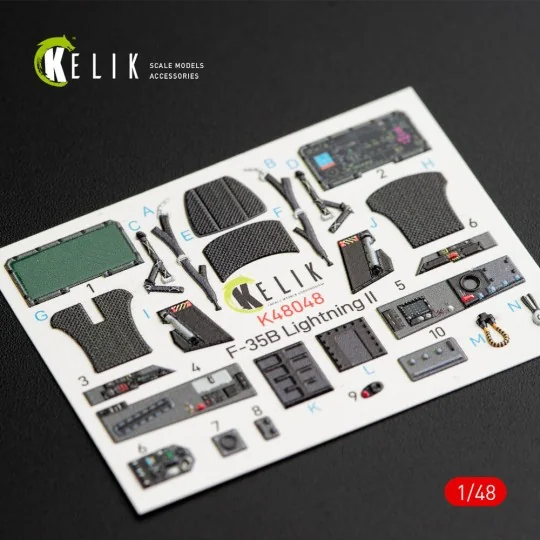 F-35B Lightning II interior 3D decals for Kitty Hawk / Zimimodel ki...