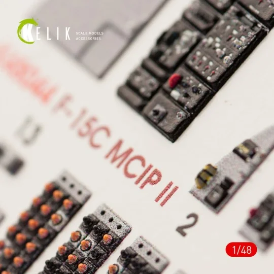 F-15C MSIP II Eagle interior 3D decals for GWH kit - Kelik K48044 F-15C MSIP II Eagle interior 3D decals for GWH kit - Kelik K48044